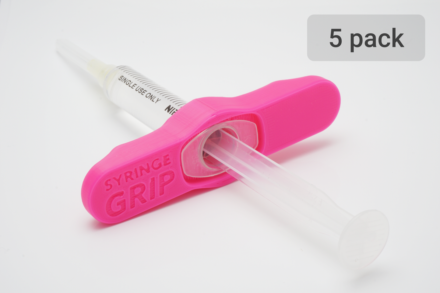 Multi pack | 5 SyringeGrips | Pink