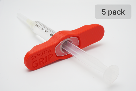 Multi pack | 5 SyringeGrips | Red