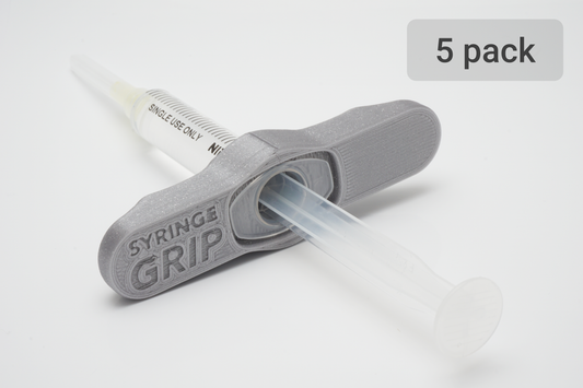 Multi pack | 5 SyringeGrips | Silver